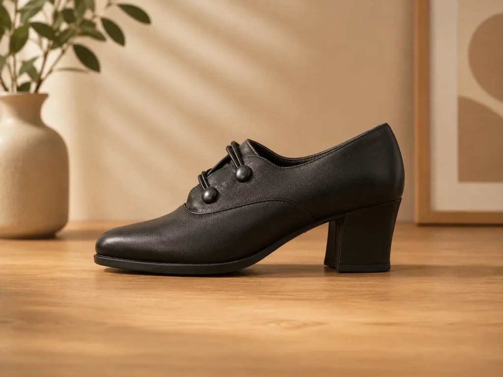 Featured image for Souliers Vintage Aerosoles en cuir véritable avec talon et ouverture élastique