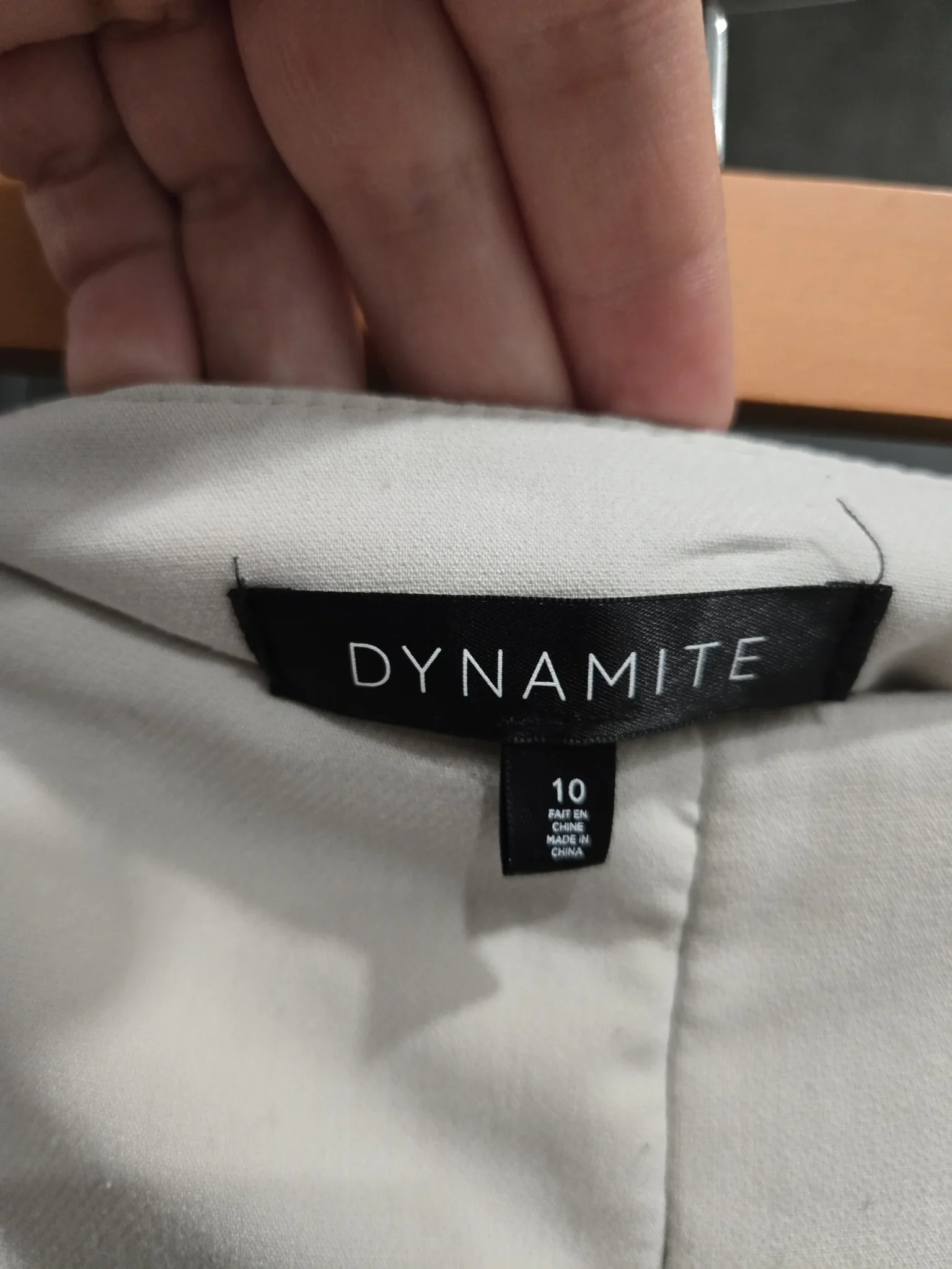 Image for Pantalon professionnel en fuseau blanc crème Dynamite