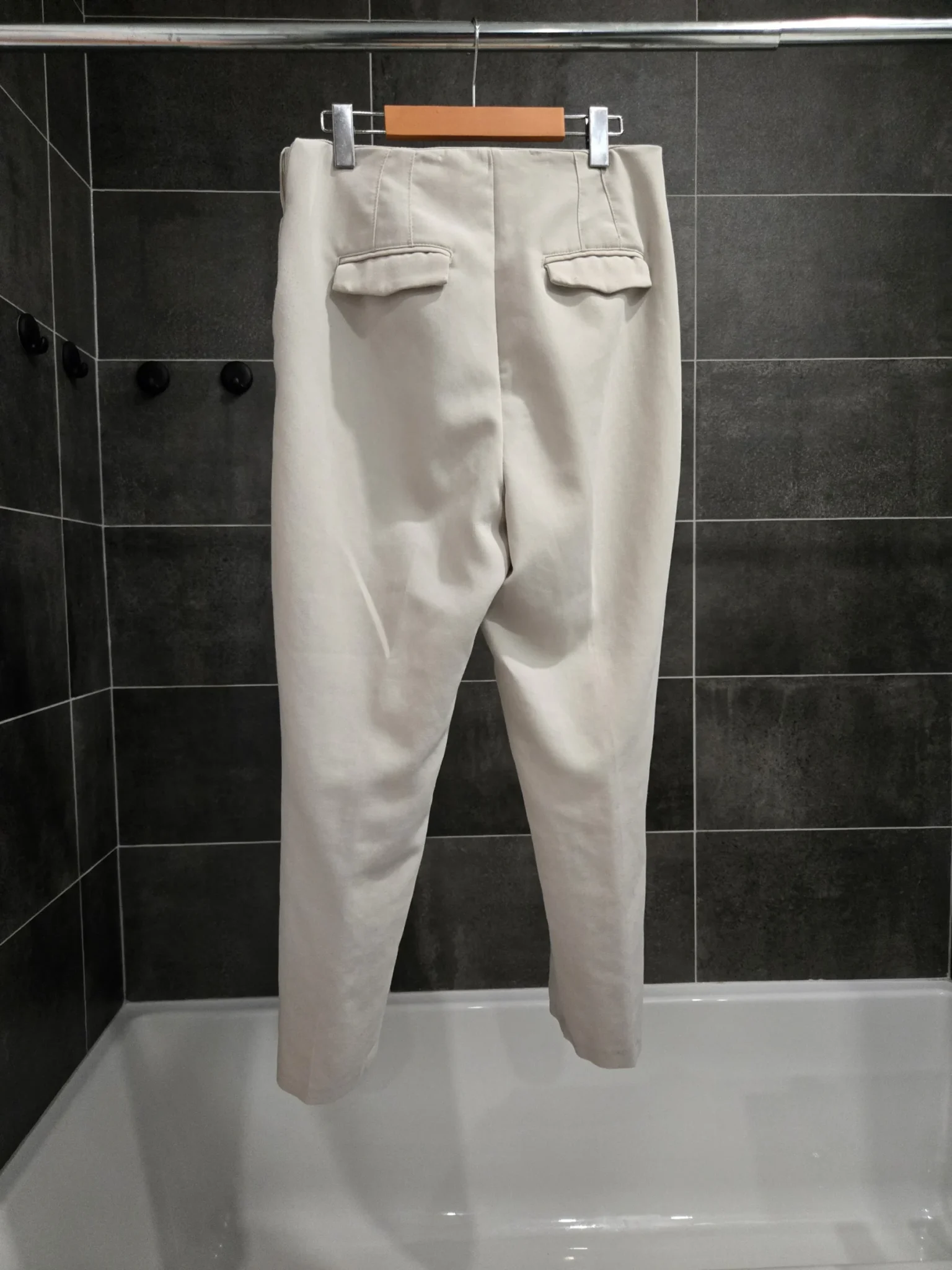 Image for Pantalon professionnel en fuseau blanc crème Dynamite
