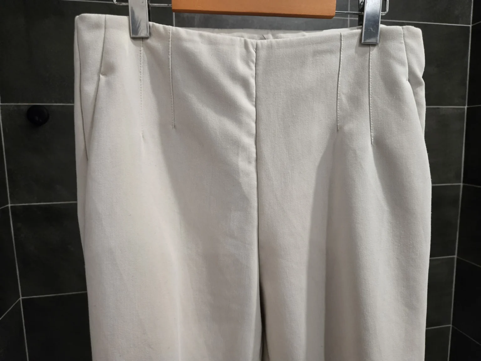 Image for Pantalon professionnel en fuseau blanc crème Dynamite