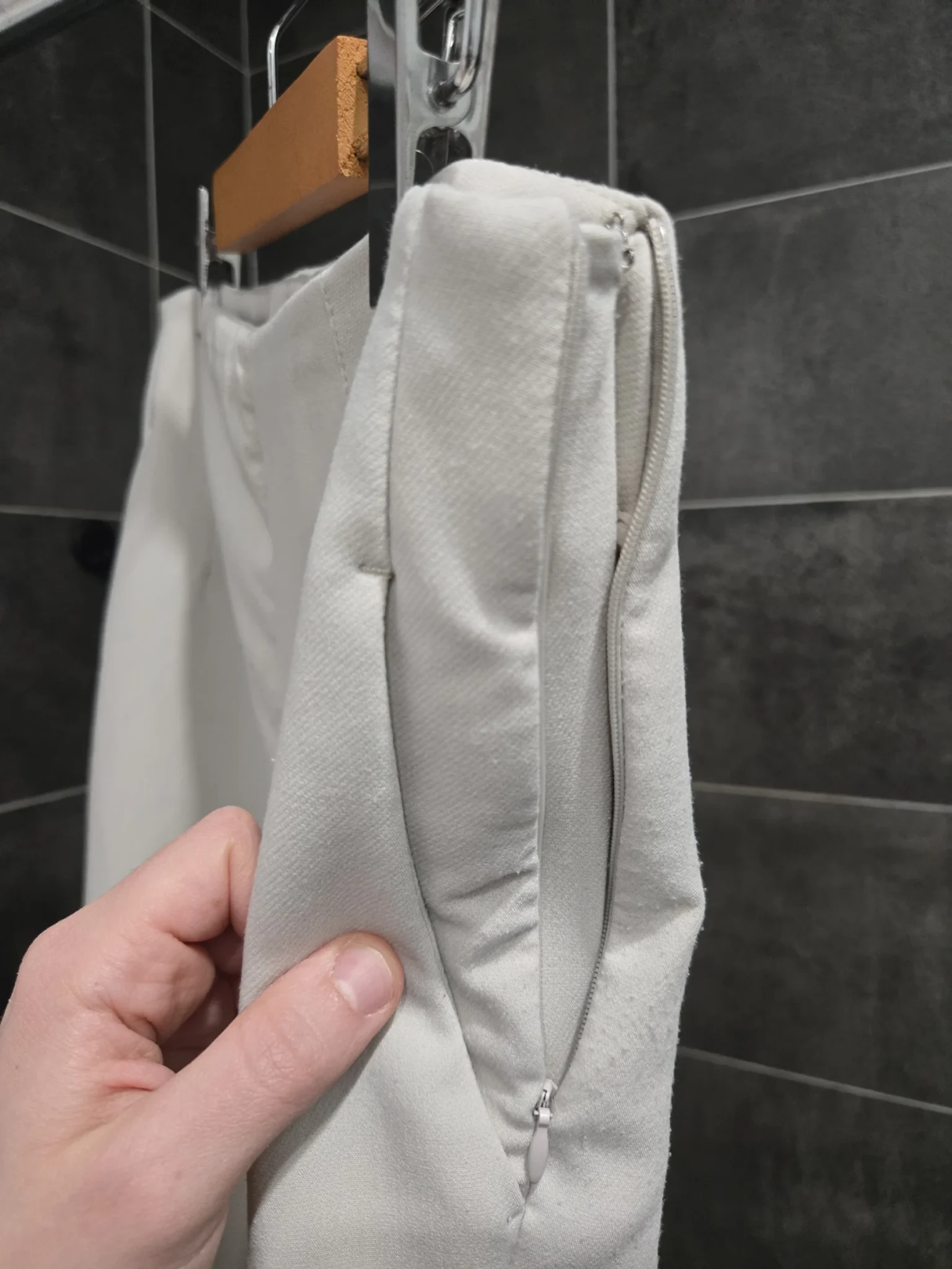 Image for Pantalon professionnel en fuseau blanc crème Dynamite
