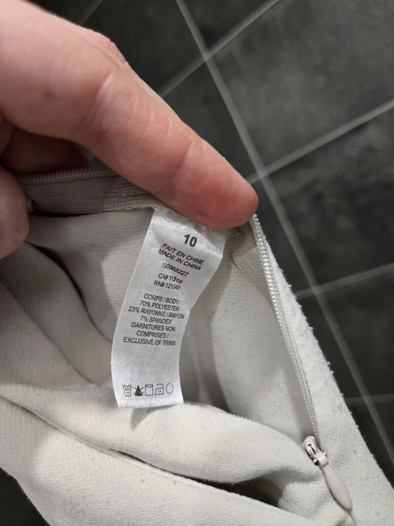 Image for Pantalon professionnel en fuseau blanc crème Dynamite