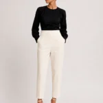 Thumbnail for Pantalon professionnel en fuseau blanc crème Dynamite