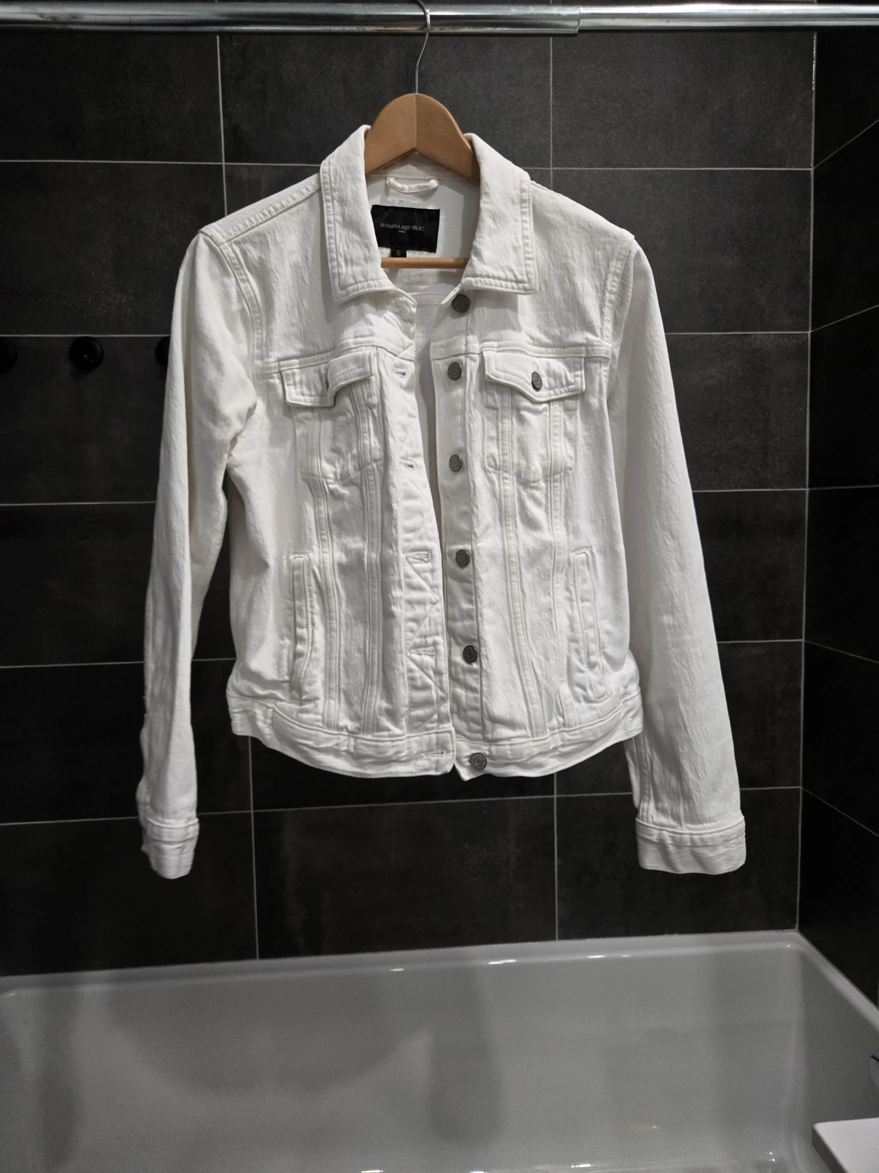 Veste de jean blanc Banana Republic Banana Republic seconde main