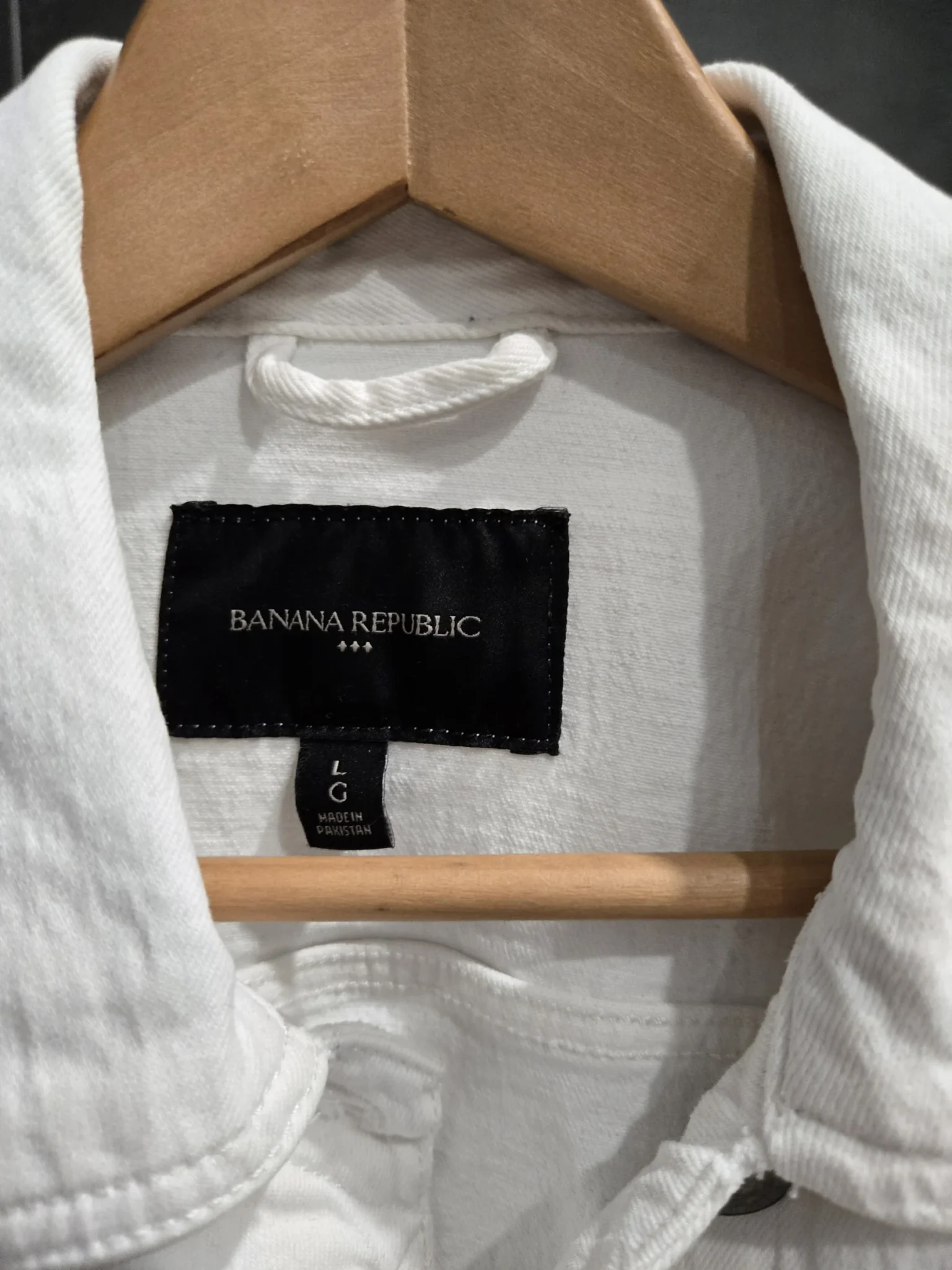 Image for Veste de jean blanc Banana Republic