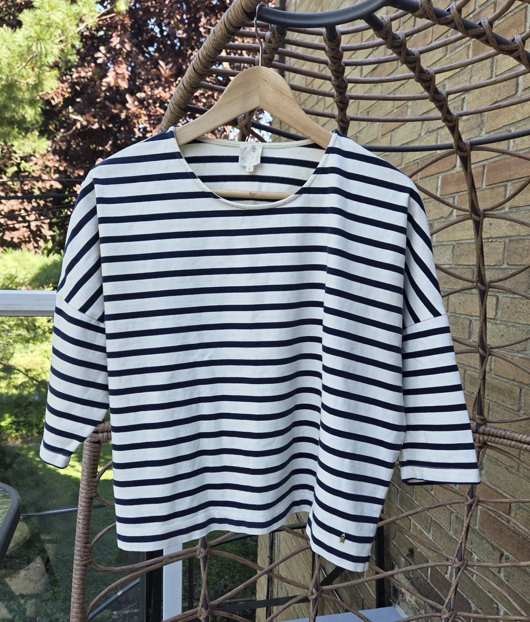 Image for Des Petits Hauts: Top léger 100% coton à rayures