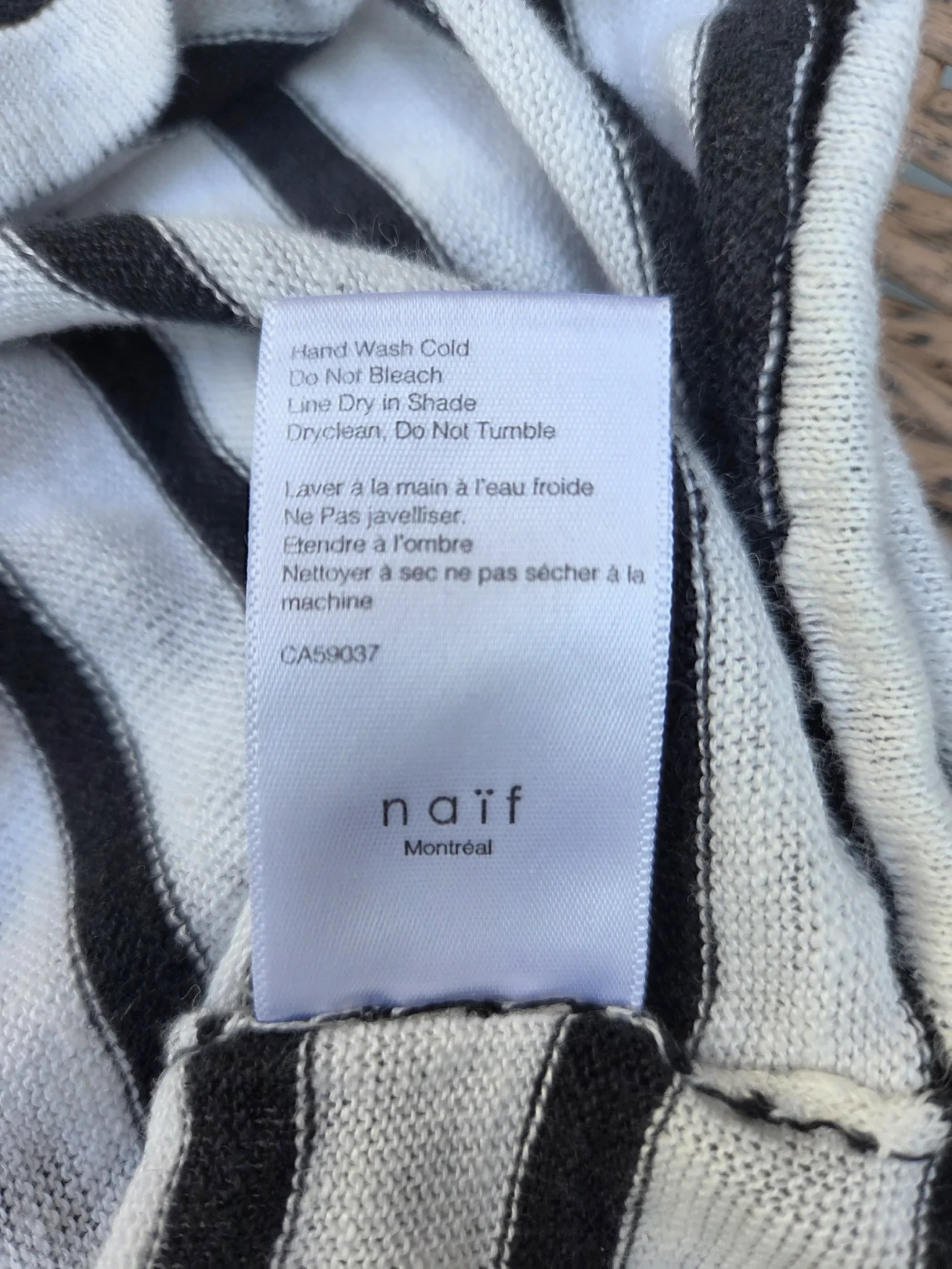 Image for NAÏF: pull léger 100% lin à rayures