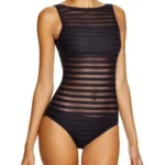 Featured thumbnail for Lauren Ralph Lauren – Ottoman-knit one-piece swimsuit with a boat neckline