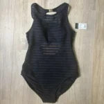 Thumbnail for Lauren Ralph Lauren – Ottoman-knit one-piece swimsuit with a boat neckline