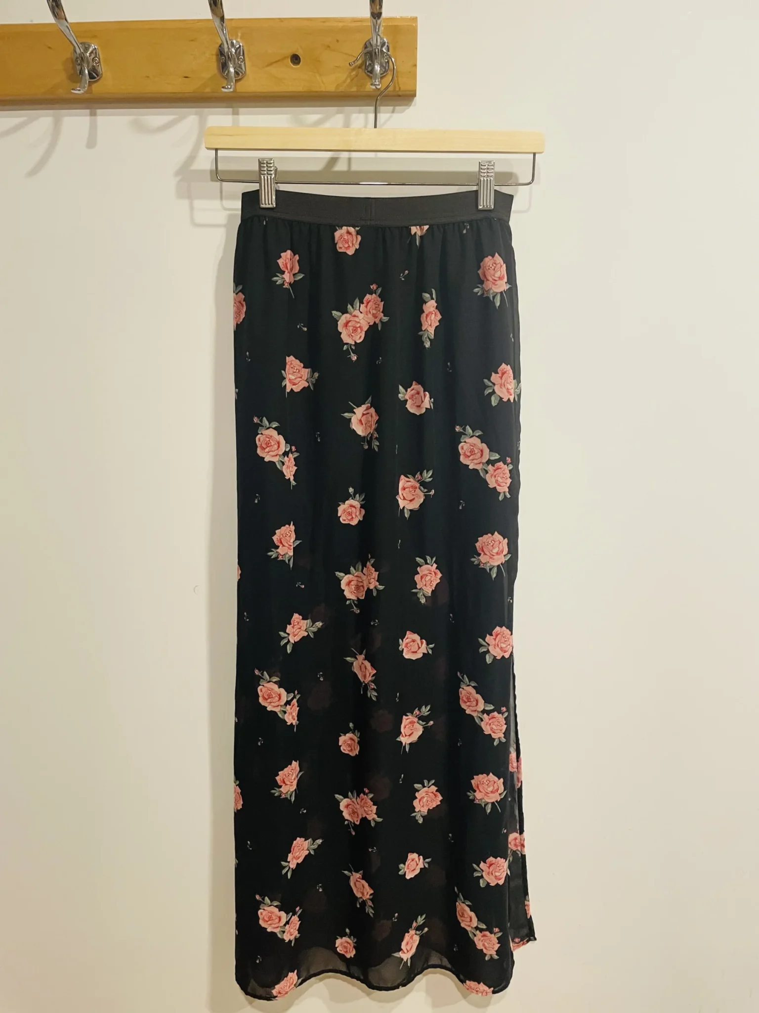 Image for Jupe longue motif roses