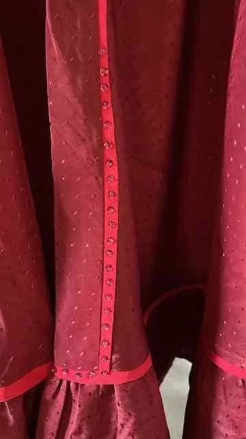 Image for Jupe longue couleur cerise, style gitan - Très Chic / VINTAGE