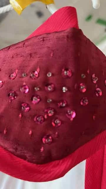 Image for Jupe longue couleur cerise, style gitan - Très Chic / VINTAGE