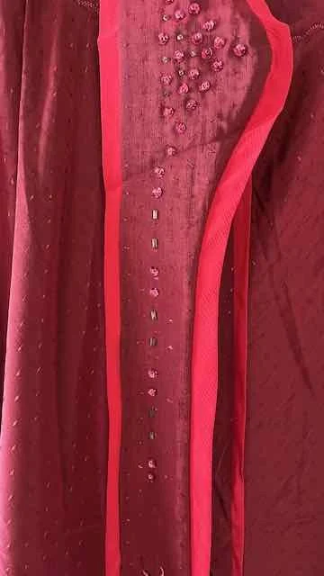 Image for Jupe longue couleur cerise, style gitan - Très Chic / VINTAGE