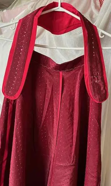 Image for Jupe longue couleur cerise, style gitan - Très Chic / VINTAGE