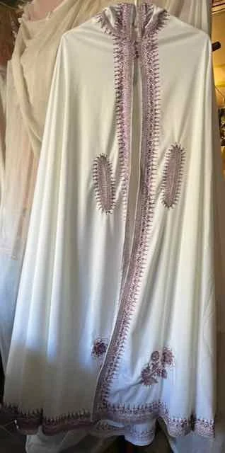 Image for Djellaba blanche avec Cape – Très Chic / VINTAGE