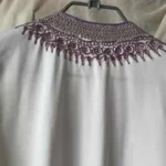 Thumbnail for Djellaba blanche avec Cape – Très Chic / VINTAGE