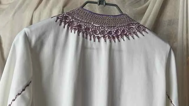 Image for Djellaba blanche avec Cape – Très Chic / VINTAGE