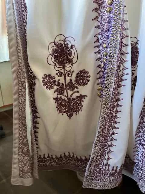 Image for Djellaba blanche avec Cape – Très Chic / VINTAGE