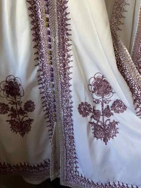 Image for Djellaba blanche avec Cape – Très Chic / VINTAGE