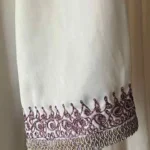 Thumbnail for Djellaba blanche avec Cape – Très Chic / VINTAGE