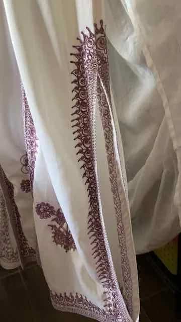 Image for Djellaba blanche avec Cape – Très Chic / VINTAGE