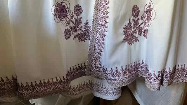 Image for Djellaba blanche avec Cape – Très Chic / VINTAGE