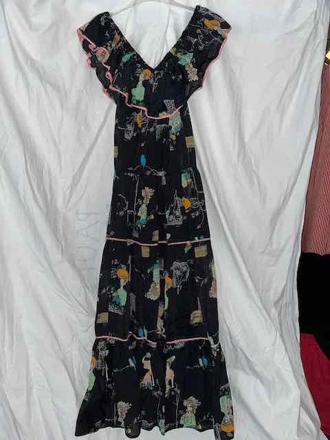 Image for Robe gitane noire à motifs - Original / VINTAGE