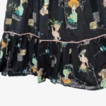 Thumbnail for Robe gitane noire à motifs - Original / VINTAGE