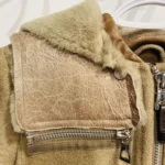 Thumbnail for Veste pour femme fourrure et laine vintage - RUDSAK - taille petit