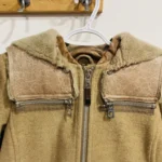 Thumbnail for Veste pour femme fourrure et laine vintage - RUDSAK - taille petit