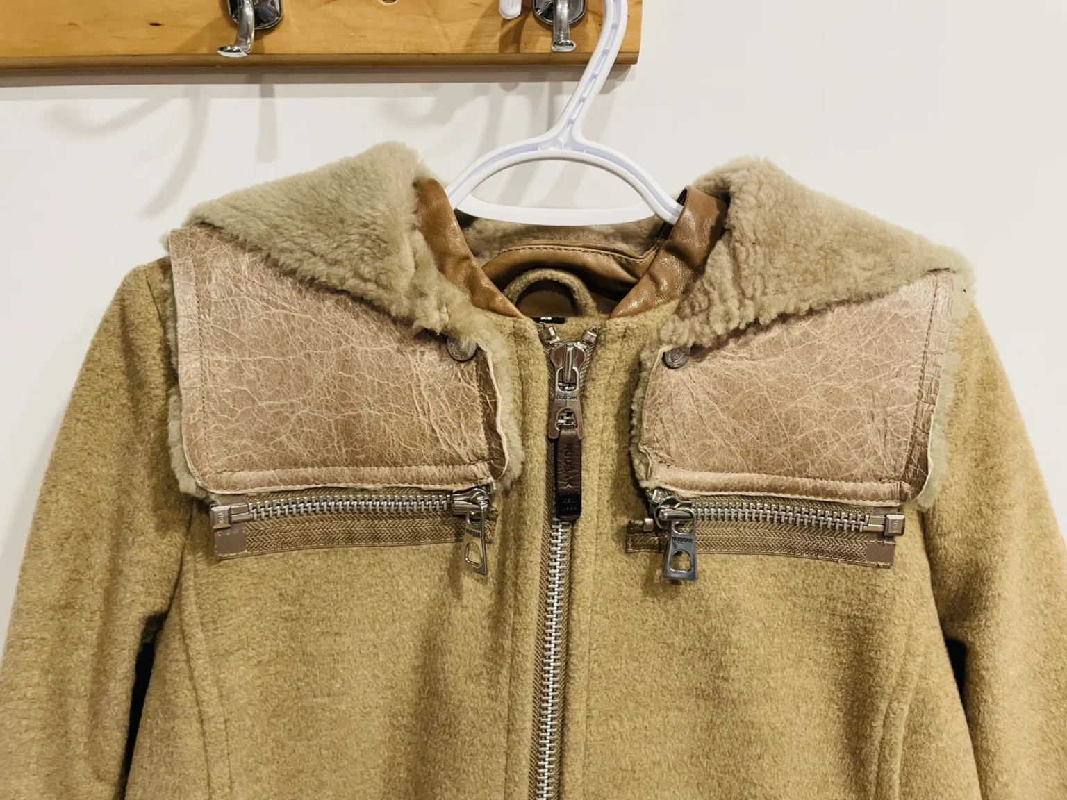 Image for Veste pour femme fourrure et laine vintage - RUDSAK - taille petit