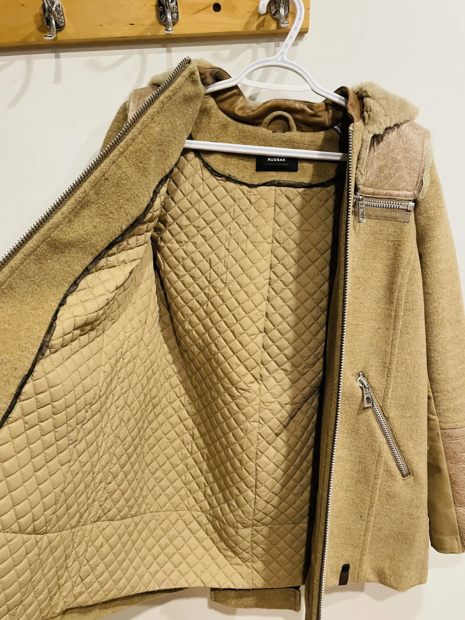 Image for Veste pour femme fourrure et laine vintage - RUDSAK - taille petit