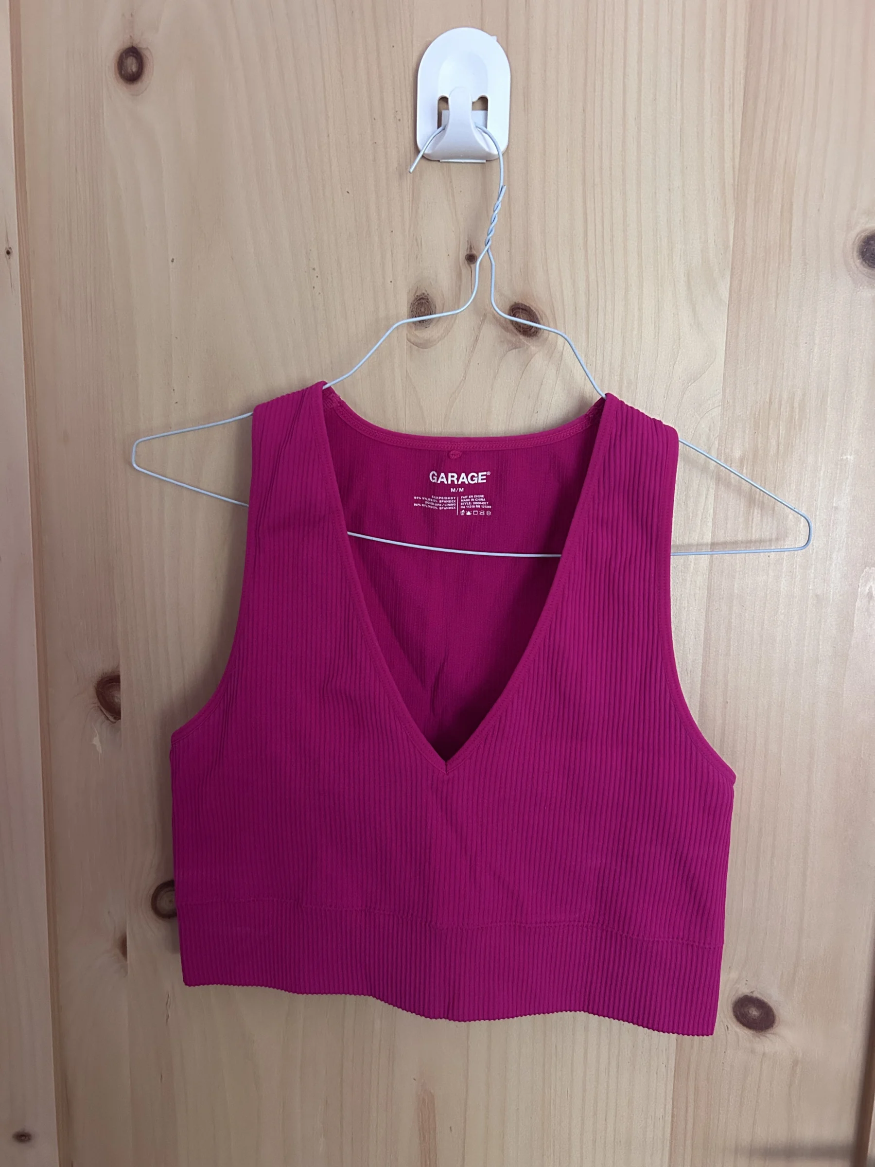 Camisole crop trop rose Garage seconde main