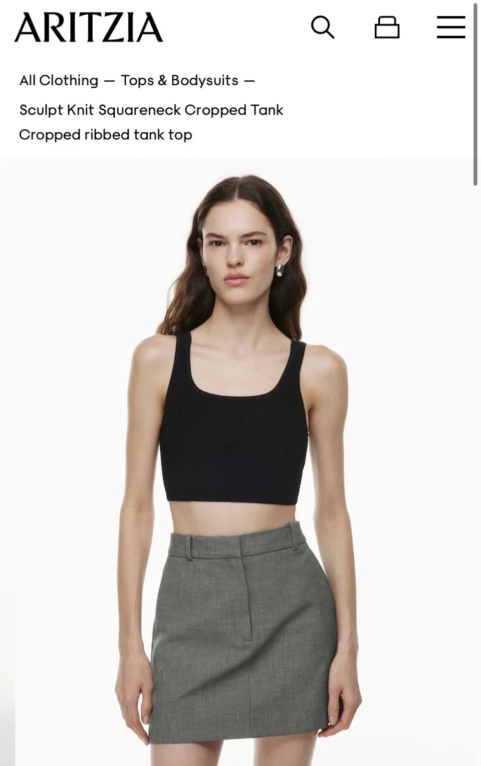 Image for Camisole Babaton ribbed courte