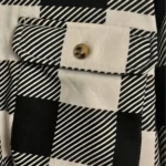 Thumbnail for Veste chemise à carreaux noire et blanche ardene neuve jamais portée size small