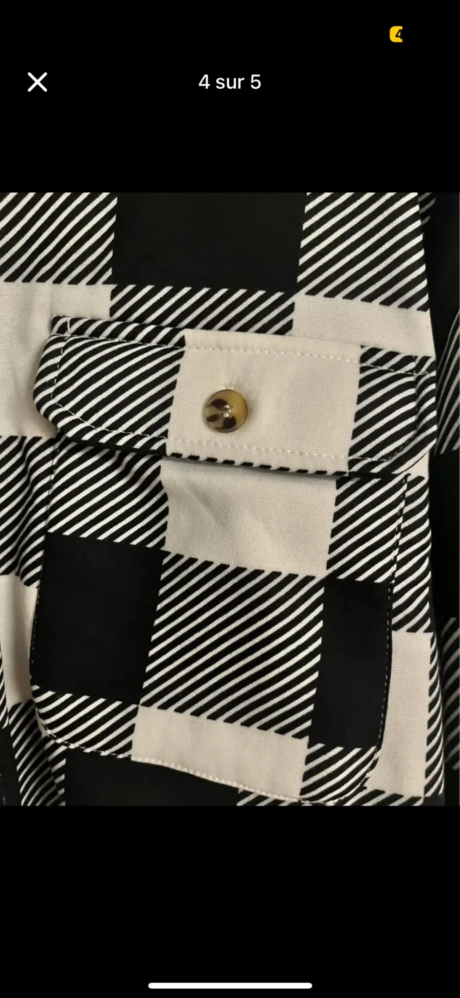 Image for Veste chemise à carreaux noire et blanche ardene neuve jamais portée size small