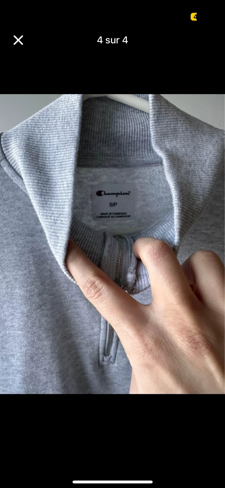 Image for Women’s champion sweater size small / Chandail Demi zip champion pour femmes taille small
