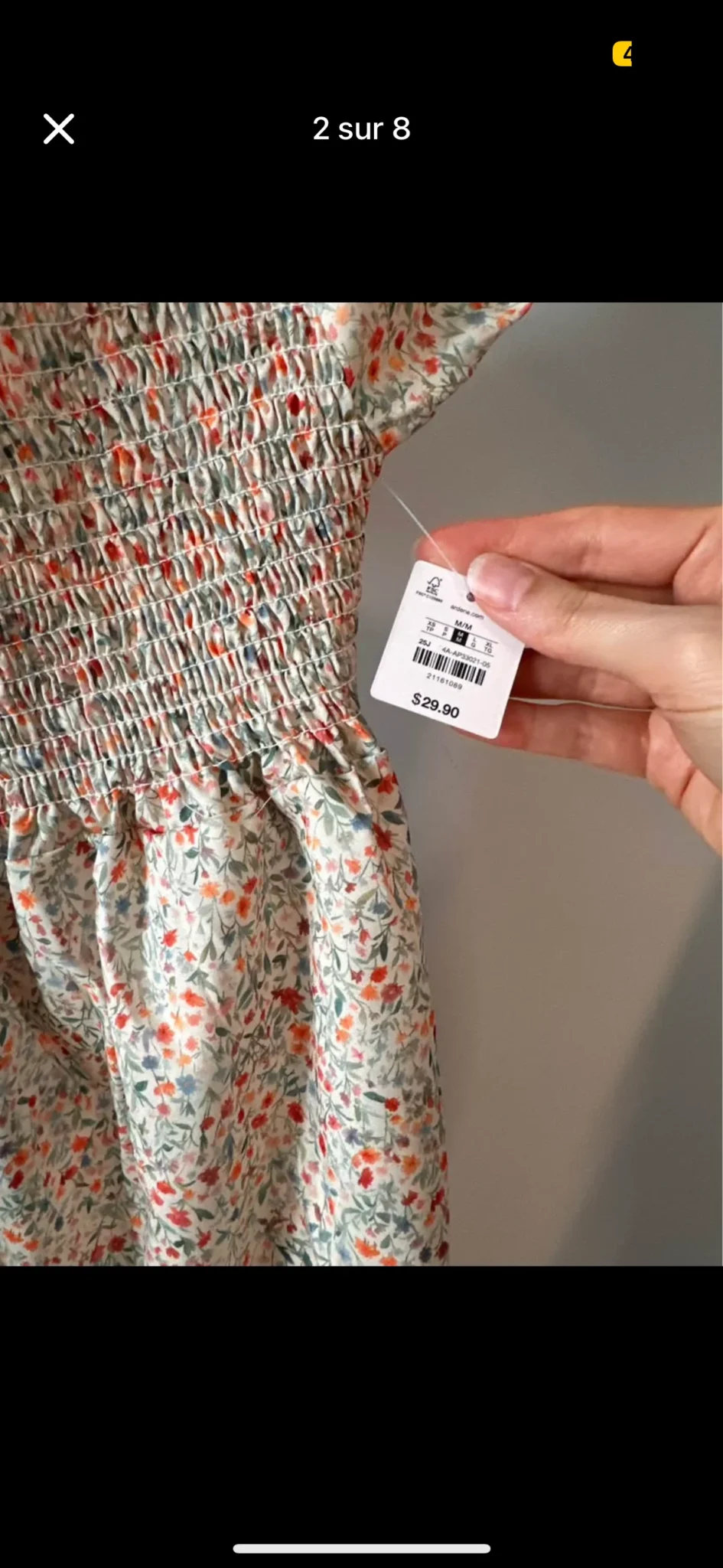 Image for Magnifique robe 👗 Ardène fleuries off shoulder avec étiquette originale jamais portée taille médium
