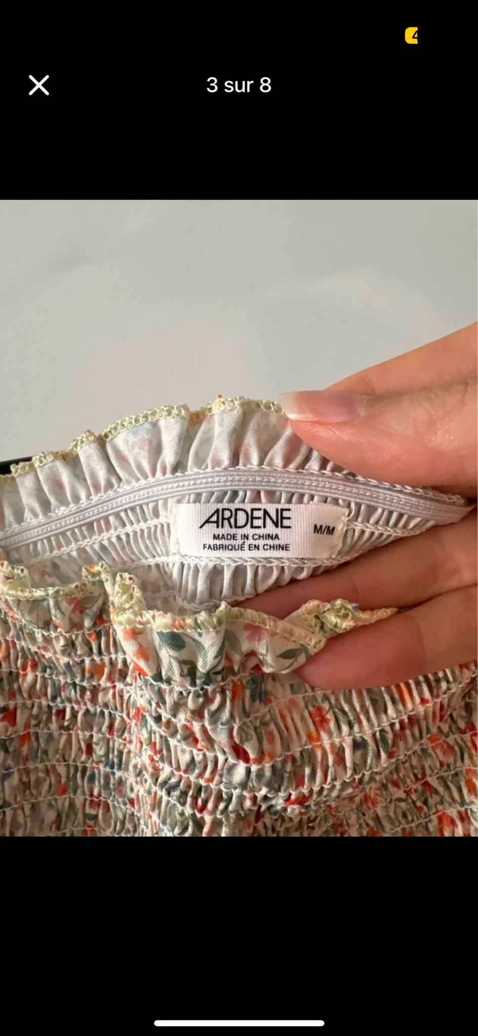 Image for Magnifique robe 👗 Ardène fleuries off shoulder avec étiquette originale jamais portée taille médium