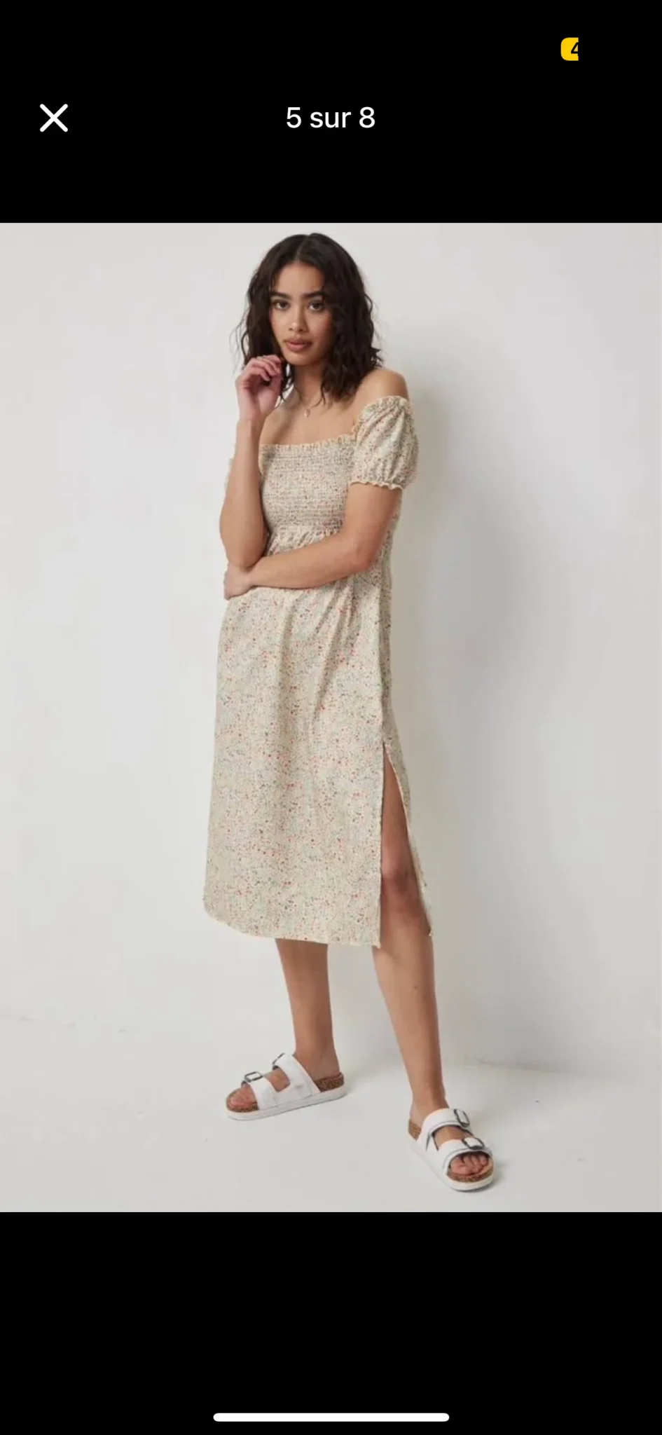 Image for Magnifique robe 👗 Ardène fleuries off shoulder avec étiquette originale jamais portée taille médium