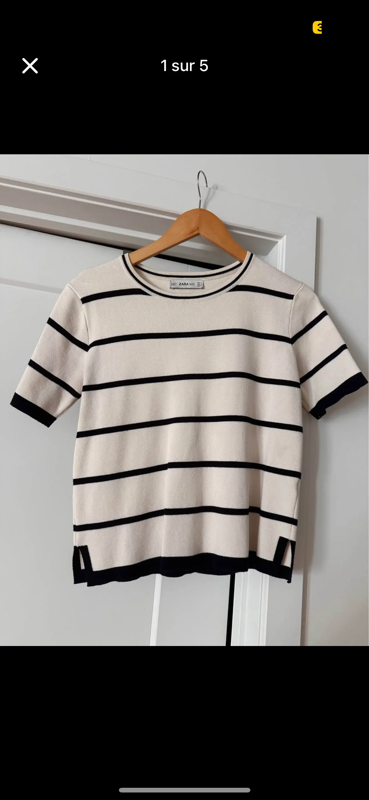 Beau chandail Zara tissus épais taille médium porté une seule fois en parfait état Zara seconde main