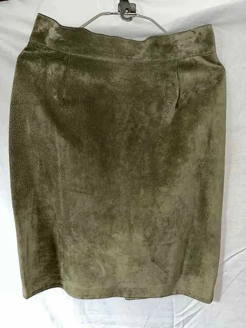 Featured image for Jupe vert-avocat en suède/daim - VINTAGE