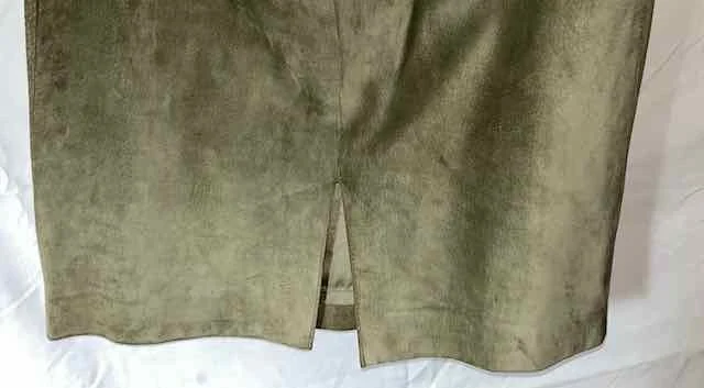 Image for Jupe vert-avocat en suède/daim - VINTAGE