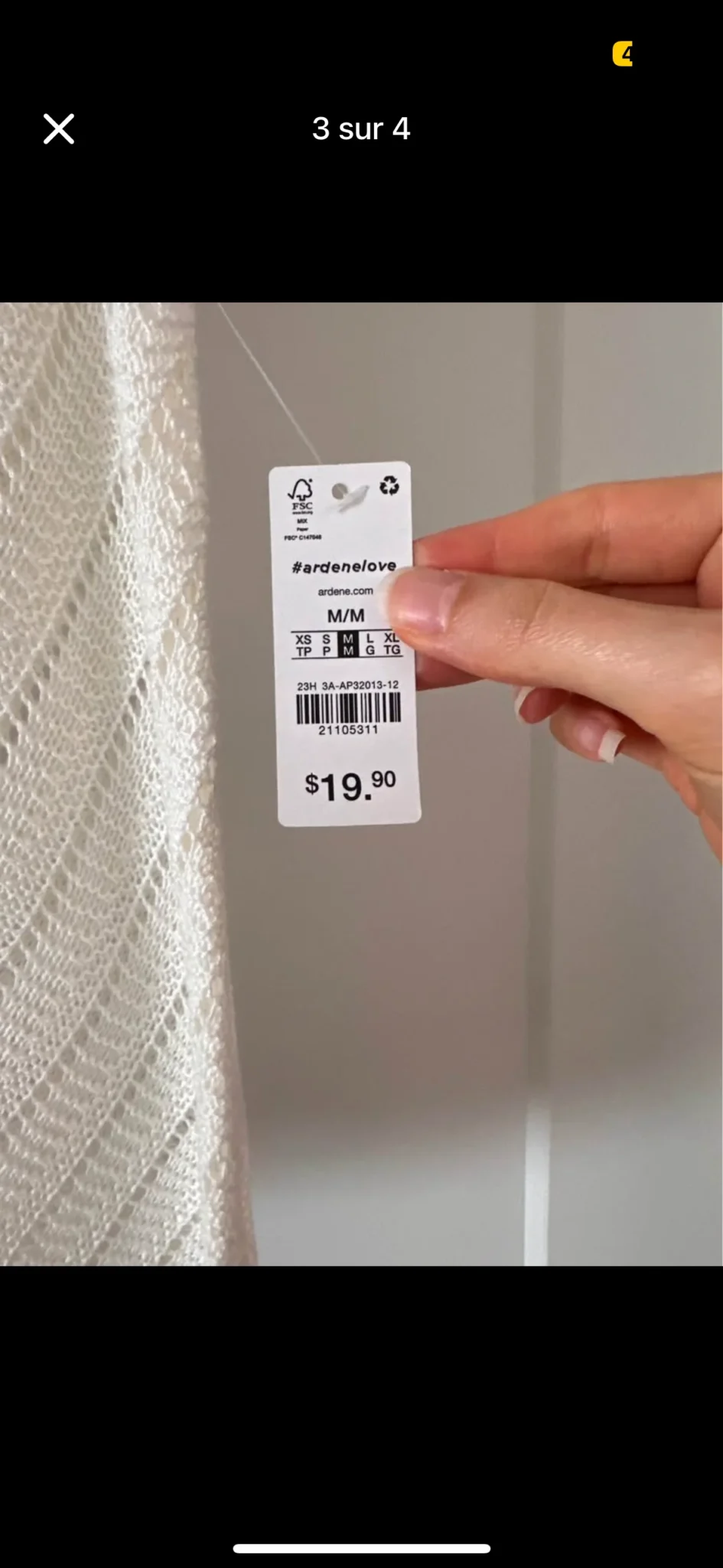 Image for Magnifique camisole super douce Ardène en maille jamais portée avec étiquette originale taille M