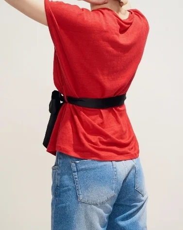 Image for Tee shirt lin ceinturé