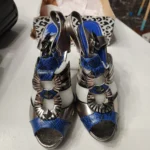 Featured thumbnail for BRAND NEW IN BOX | Anne Michelle heeled sandals – Python-effect & Metallic – Size 9