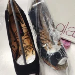 Thumbnail for Dollhouse ‘Randy’ Gold/Black sequinned platform heels – BRAND NEW – Size 6.5