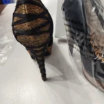 Thumbnail for Dollhouse ‘Randy’ Gold/Black sequinned platform heels – BRAND NEW – Size 6.5
