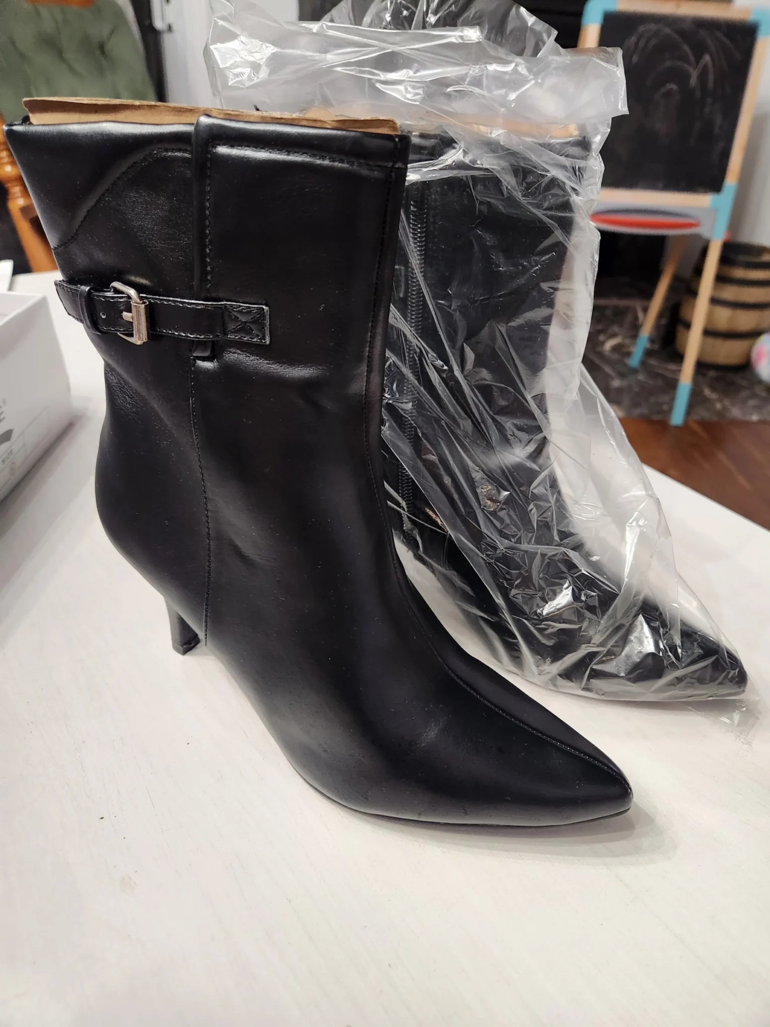 Image for Glaze black heeled ankle boots – Brand new in their box – Size 6.5 (37)