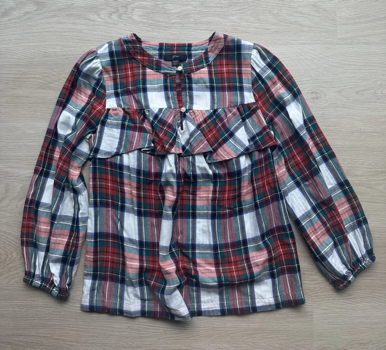 Featured image for J.Crew Checked Blouse XXS